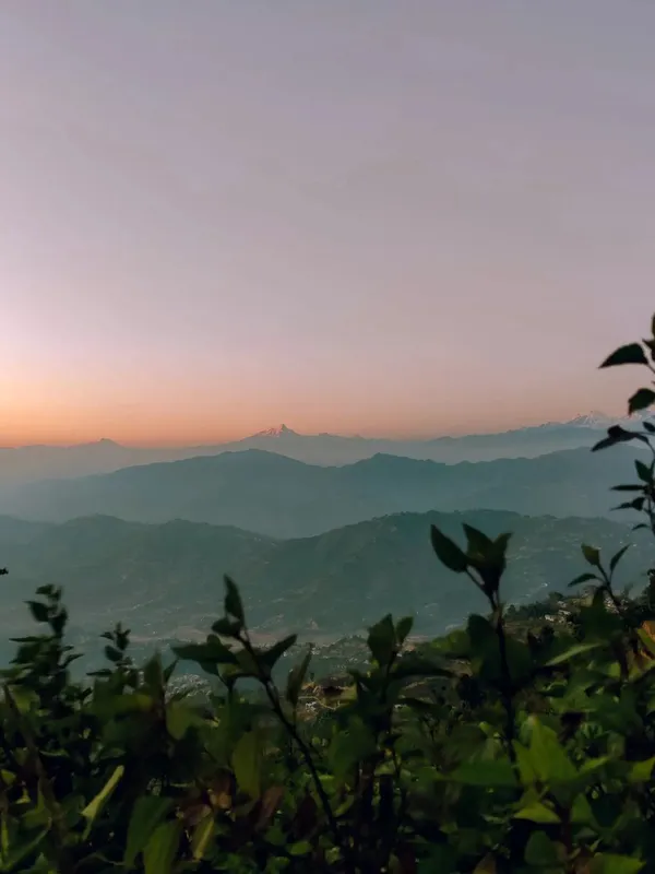 Mountain range across the hills by Saroj Shahi